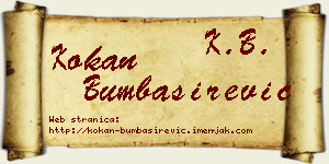 Kokan Bumbaširević vizit kartica